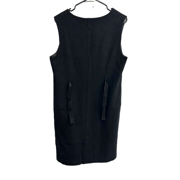 Worthington Womens Black Wool Buttoned Sleeveless Jumper Dress Size 12 - Picture 2 of 9